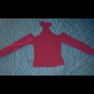 Off The Shoulder Cut Out American Apparel top